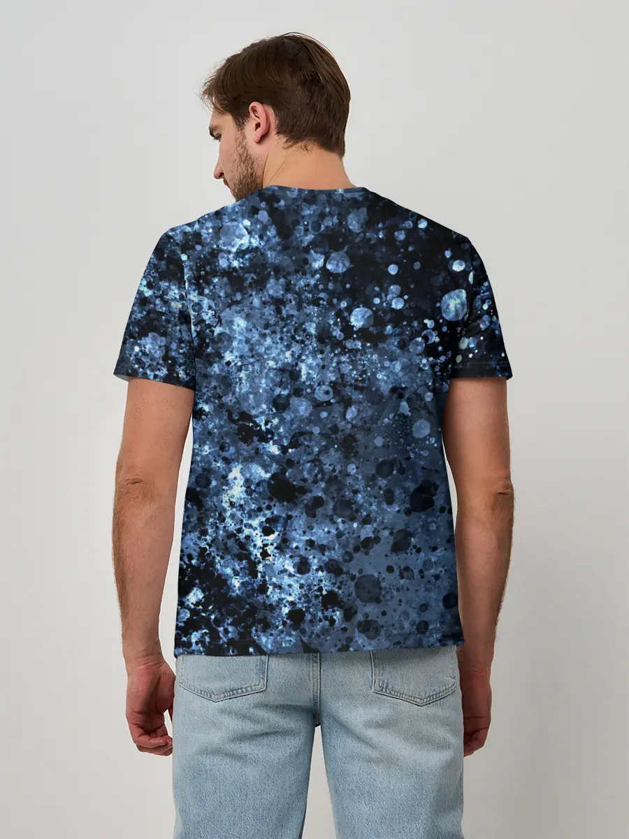 Мужская базовая футболка / абстракция жидкость