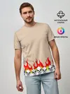 Мужская базовая футболка / Черепа в Огне