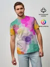 Мужская базовая футболка / Абстрактный разноцветный узор