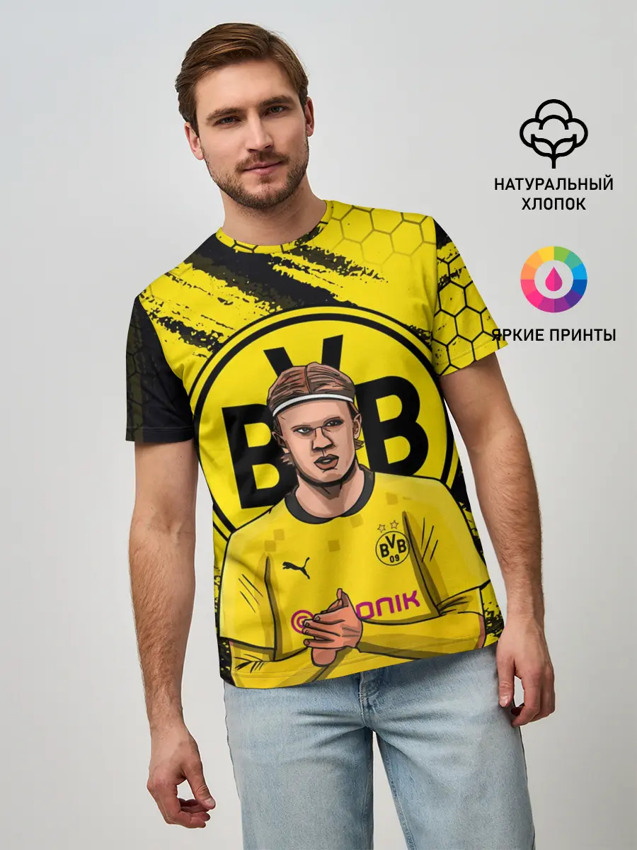 Мужская базовая футболка / ЭРЛИНГ ХОЛАНД / ERLING HAALAND