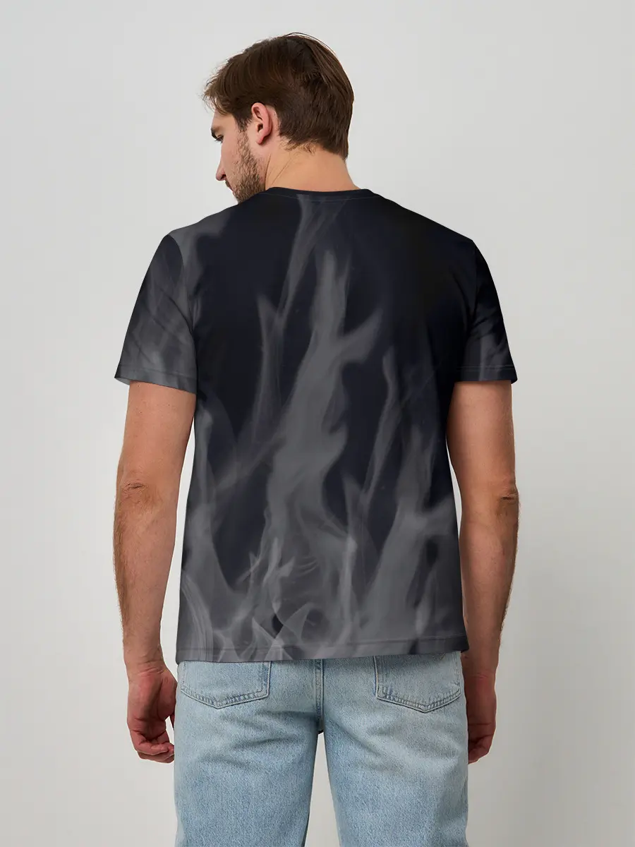 Мужская базовая футболка / Белое пламя