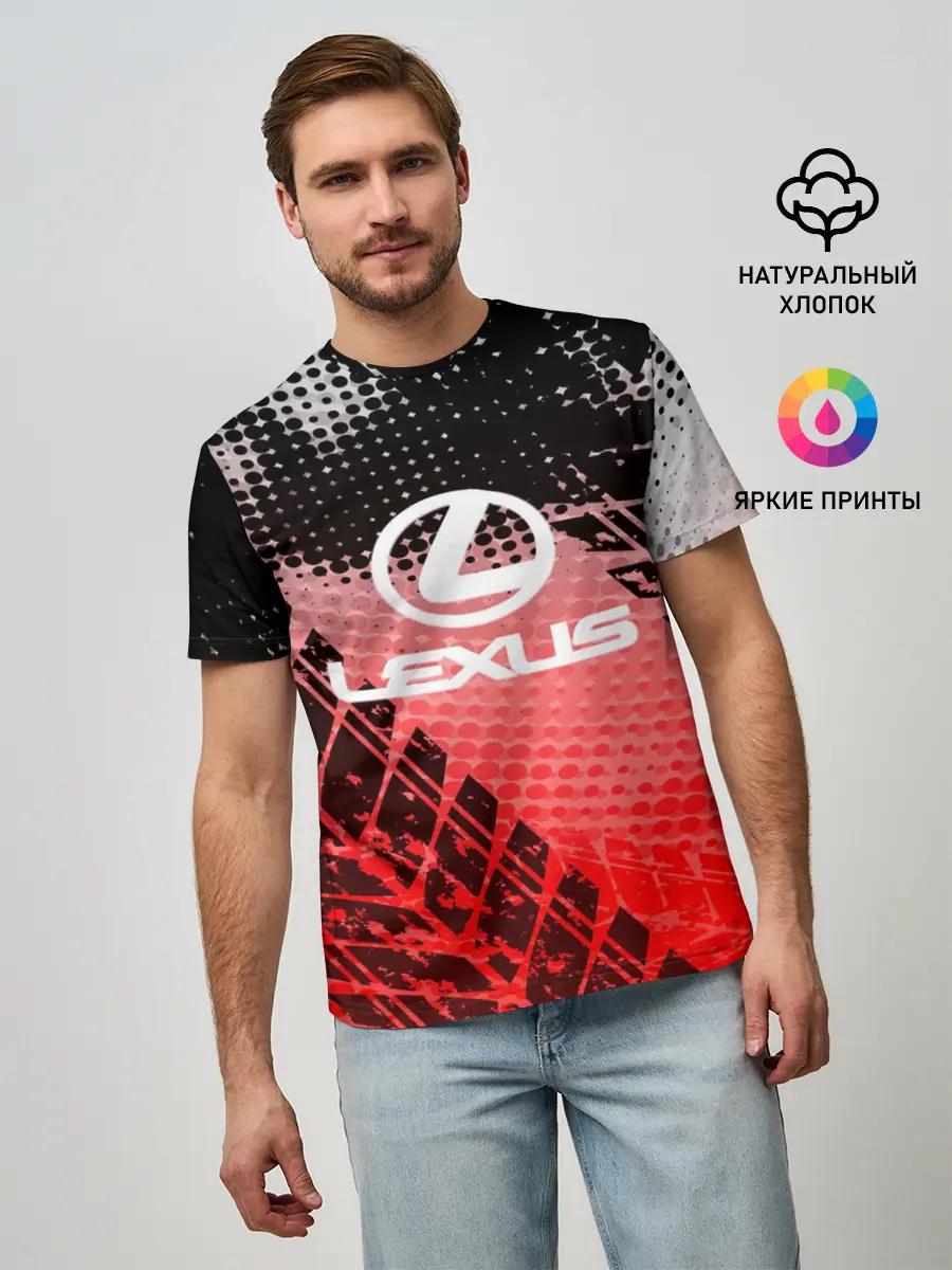 Мужская базовая футболка / Lexus sport auto motors