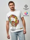 Мужская базовая футболка / Красочные наушники