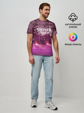Мужская базовая футболка / STRANGER THINGS