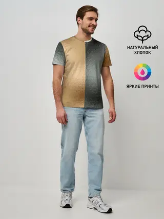 Мужская базовая футболка / Золото и Серебро