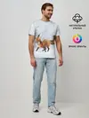 Мужская базовая футболка / Зимняя лисичка