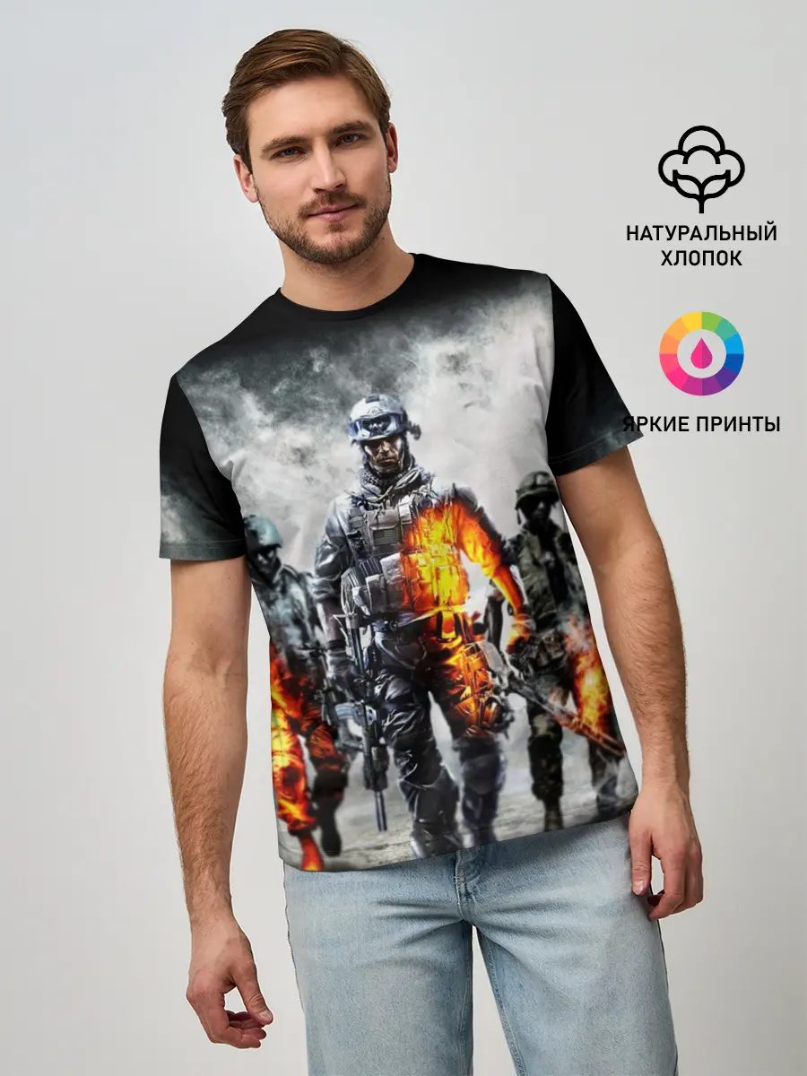 Мужская базовая футболка / Battlefield | Батлфилд