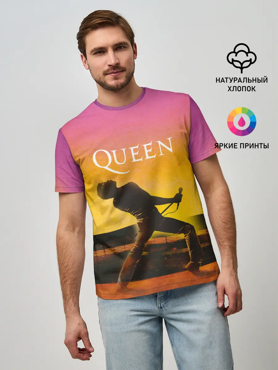 Мужская базовая футболка / Queen | Freddie Mercury