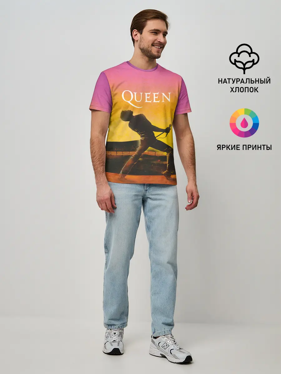 Мужская базовая футболка / Queen | Freddie Mercury