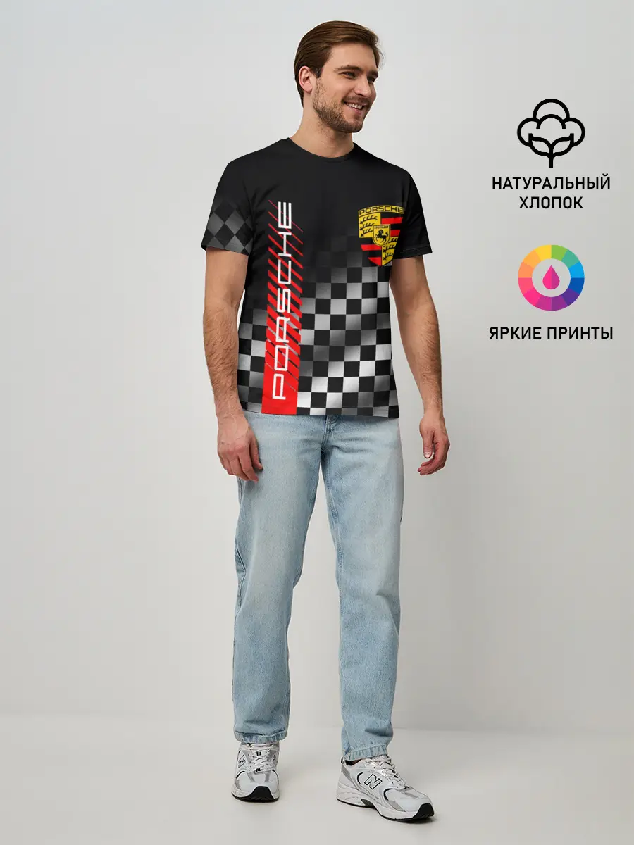 Мужская базовая футболка / PORSCHE / ПОРШЕ / ФИНИШ