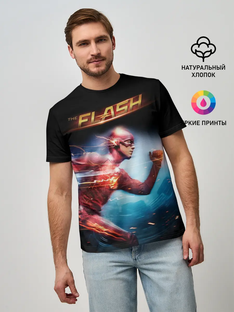 Мужская базовая футболка / The Flash