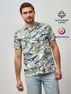 Мужская базовая футболка / Узор красками