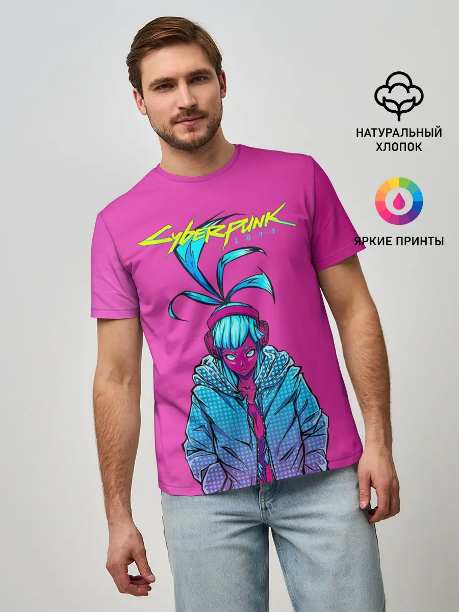 Мужская базовая футболка / Cyberpunk 2077