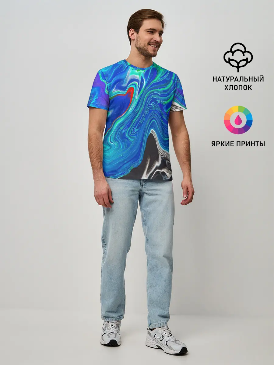 Мужская базовая футболка / КИСЛОТНЫЙ АКРИЛ