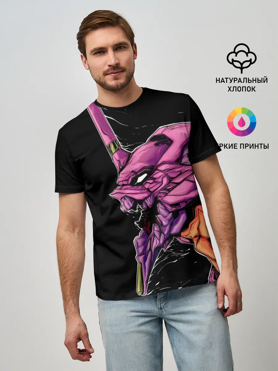 Мужская базовая футболка / Evangelion. Eva 01