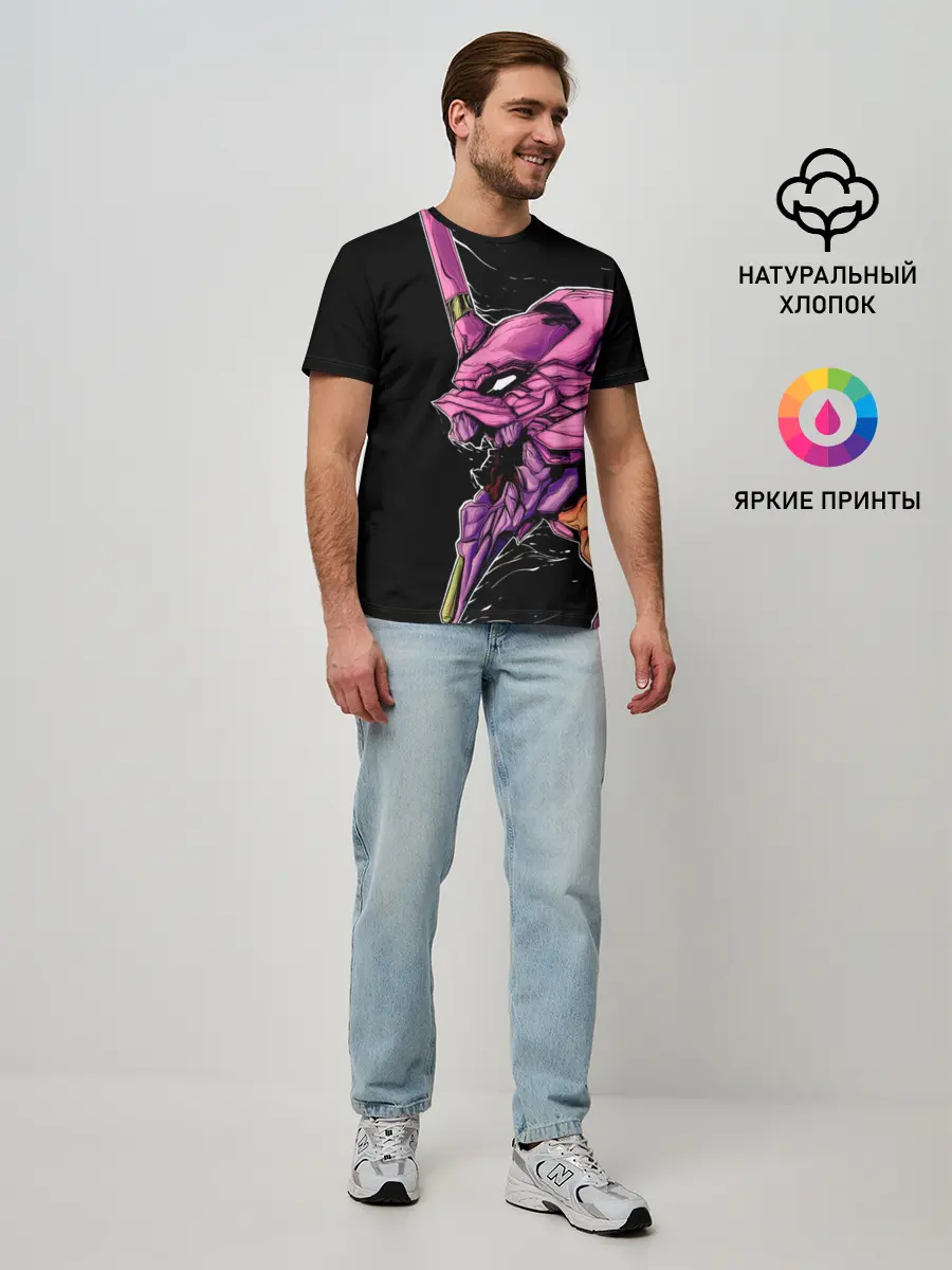 Мужская базовая футболка / Evangelion. Eva 01