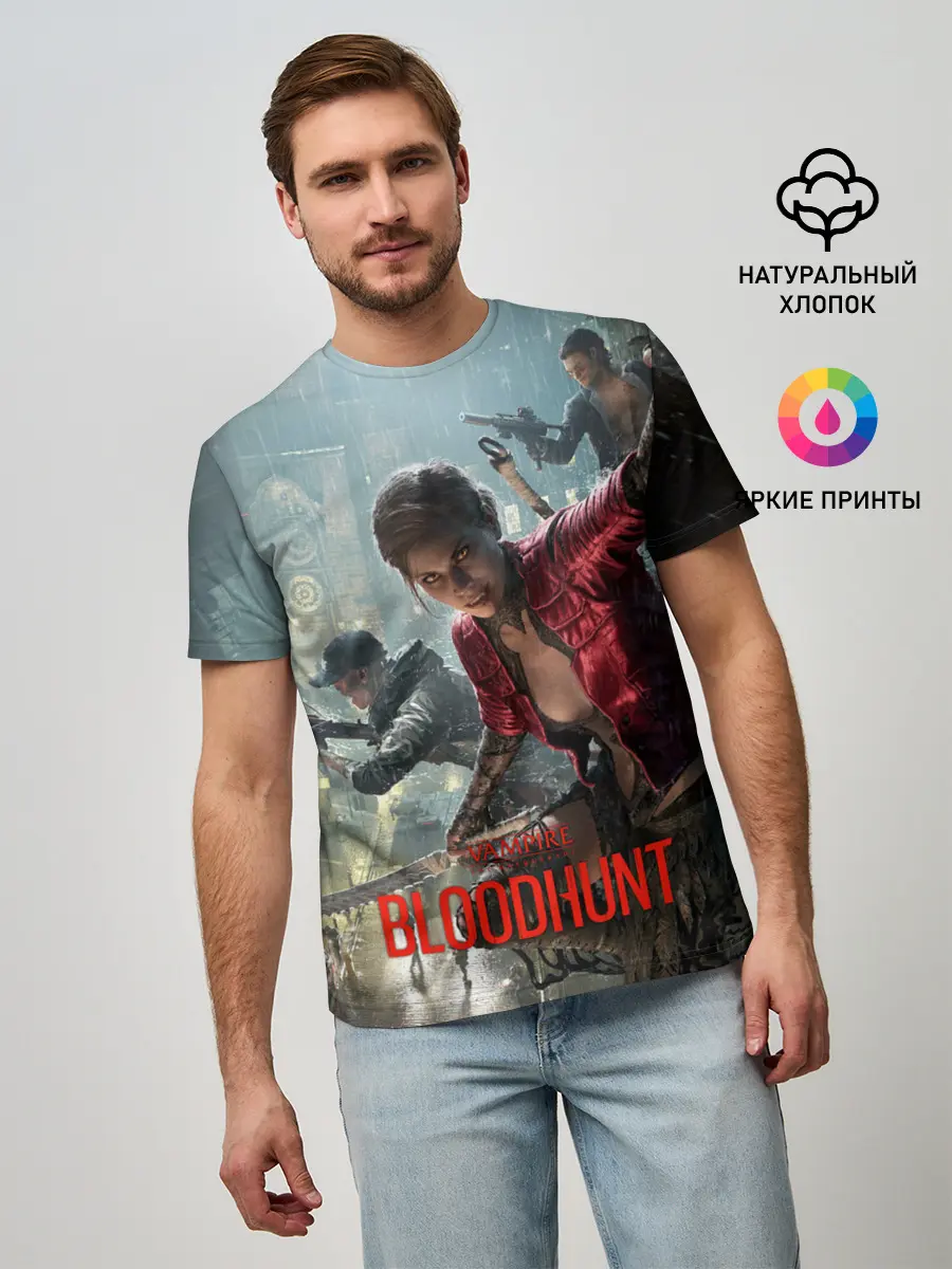 Мужская базовая футболка / Vampire: The Masquerade - Bloodhunt