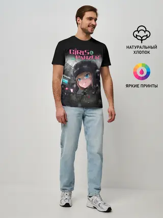 Мужская базовая футболка / Девушки и танки | Girls und Panzer