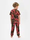 Детская пижама с брюками / Красные листья