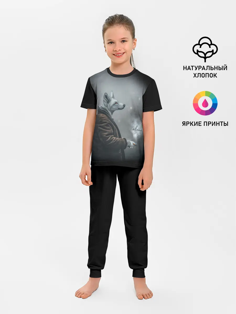 Детская пижама с брюками / Одинокий волк
