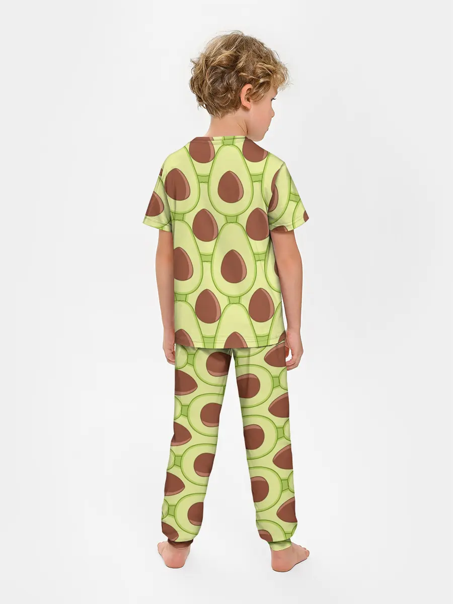 Детская пижама с брюками / Авокадо