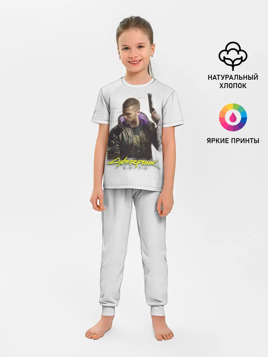 Детская пижама с брюками / Киберпанк 2077