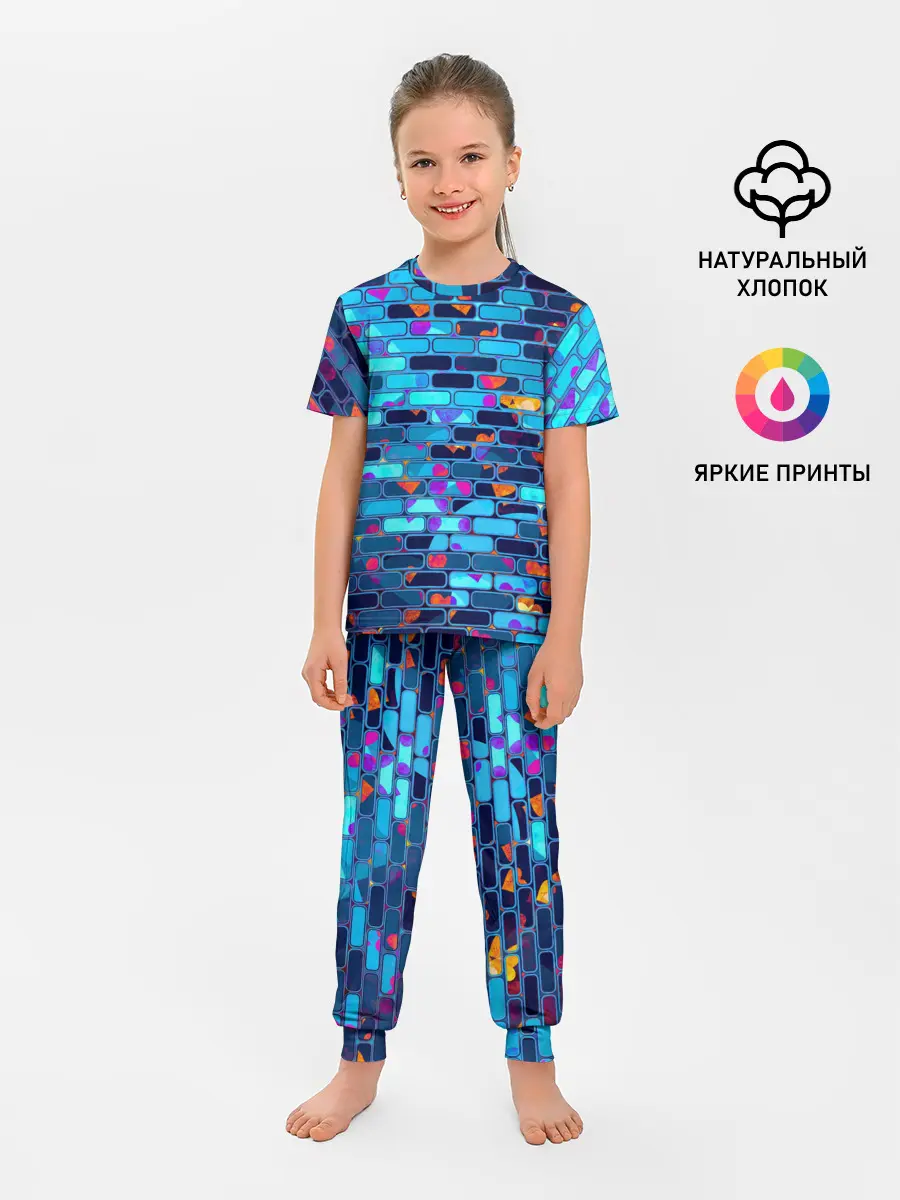 Детская пижама с брюками / Кирпичики.