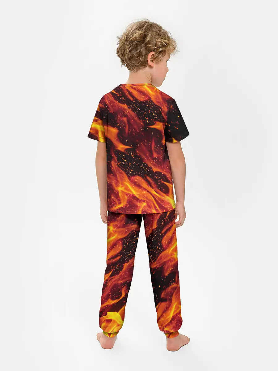 Детская пижама с брюками / ЯЗЫКИ ПЛАМЕНИ