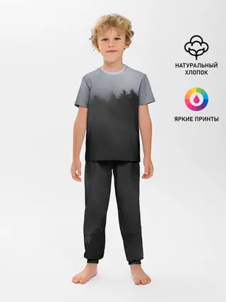 Детская пижама с брюками / Лес в дыму