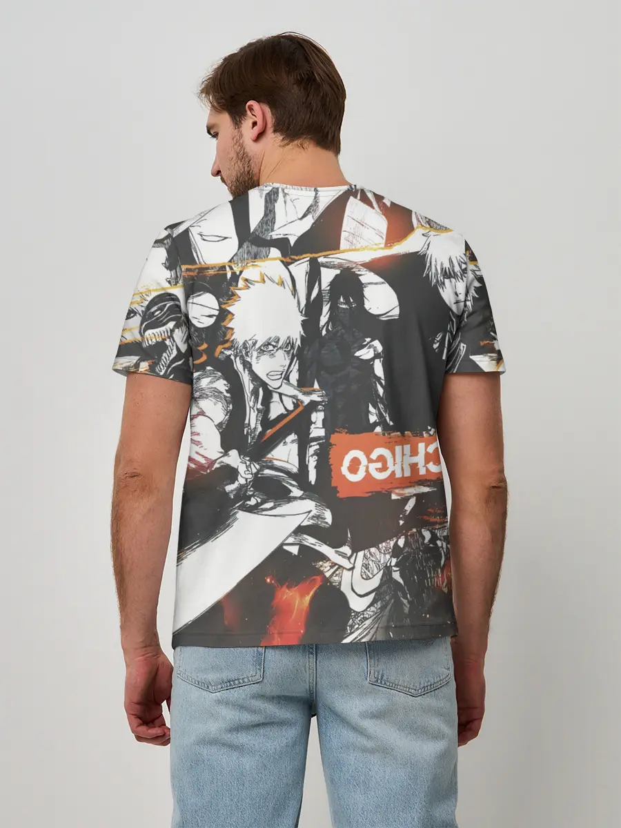 Мужская базовая футболка / Bleach Блич Ичиго Курасаки