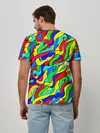 Мужская базовая футболка / Красочные узоры/абстракционизм