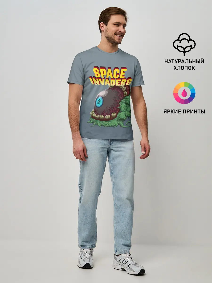 Мужская базовая футболка / Boss | Space Invaders | Old game