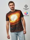 Мужская базовая футболка / ГАЛАКТИКА / КОСМОС / СОЛНЦЕ