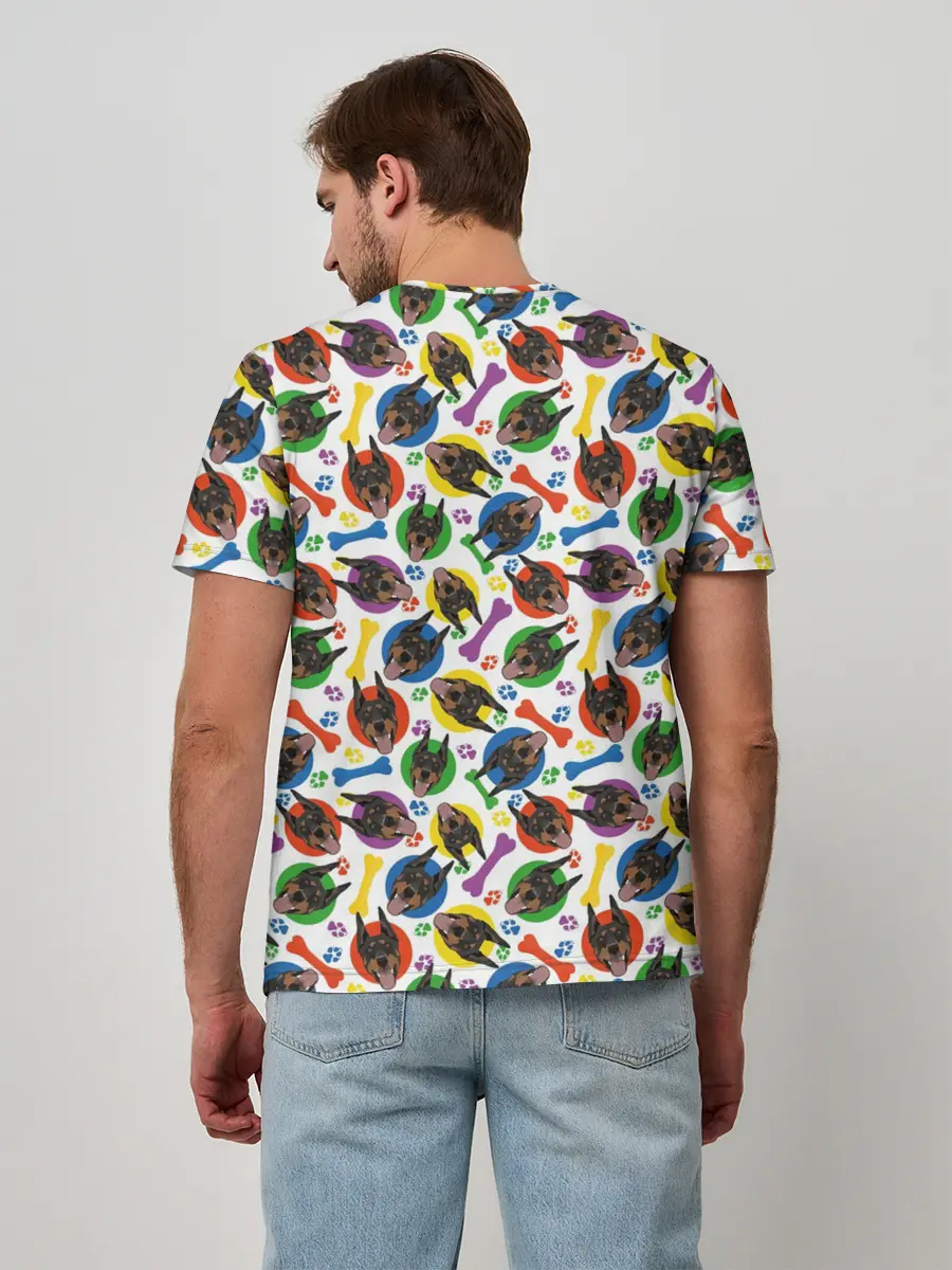 Мужская базовая футболка / Доберман