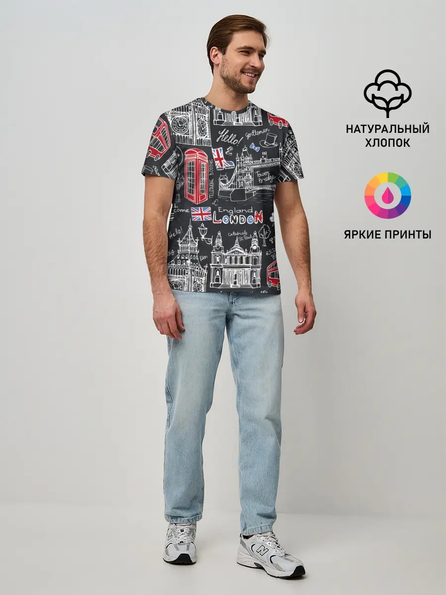 Мужская базовая футболка / Лондон
