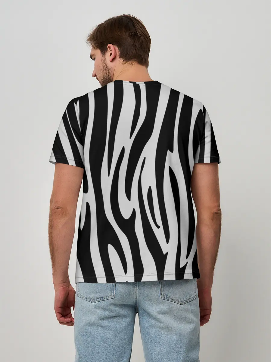 Мужская базовая футболка / Zebra