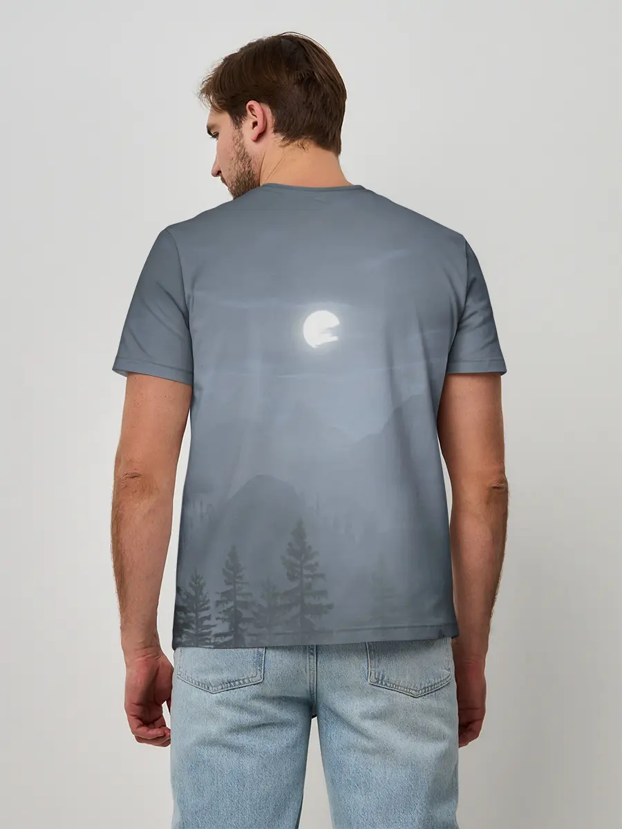 Мужская базовая футболка / Алан Уэйк: Полнолуние