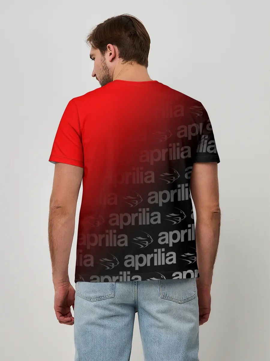Мужская базовая футболка / APRILIA / АПРИЛИЯ / MOTO