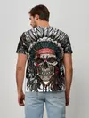 Мужская базовая футболка / Череп индейца