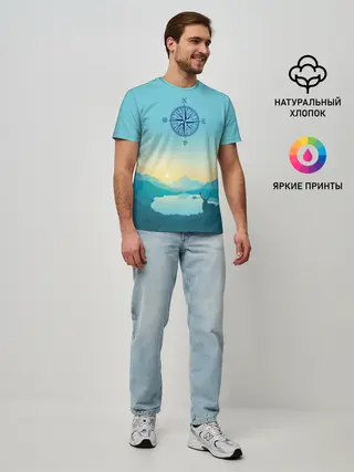 Мужская базовая футболка / туризм