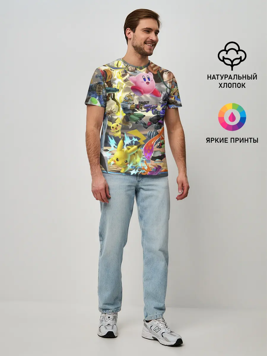 Мужская базовая футболка / Super Smash World