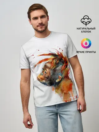 Мужская базовая футболка / Орангутанг