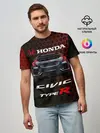 Мужская базовая футболка / Honda Civic Type R.