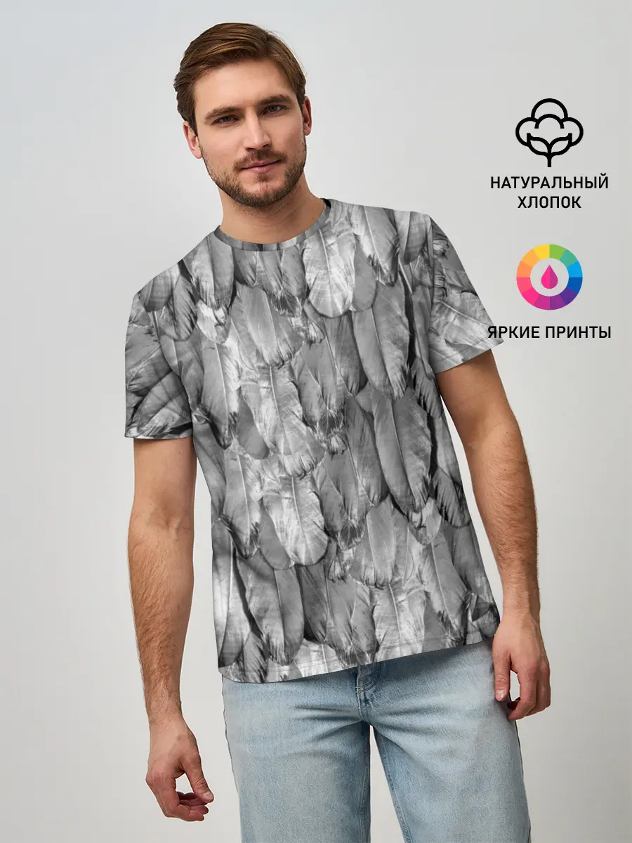 Мужская базовая футболка / White Raven