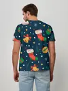 Мужская базовая футболка / Новогодний, рождественский узор
