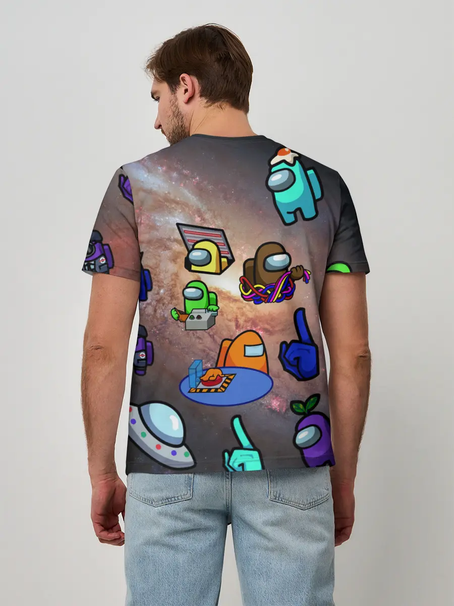 Мужская базовая футболка / Among Us Чёрная дыра