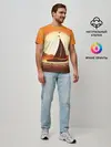 Мужская базовая футболка / Кораблик на закате