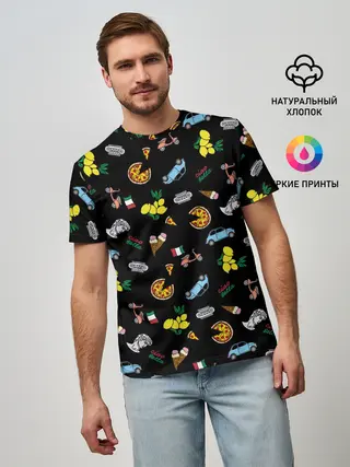 Мужская базовая футболка / Итальянский паттерн