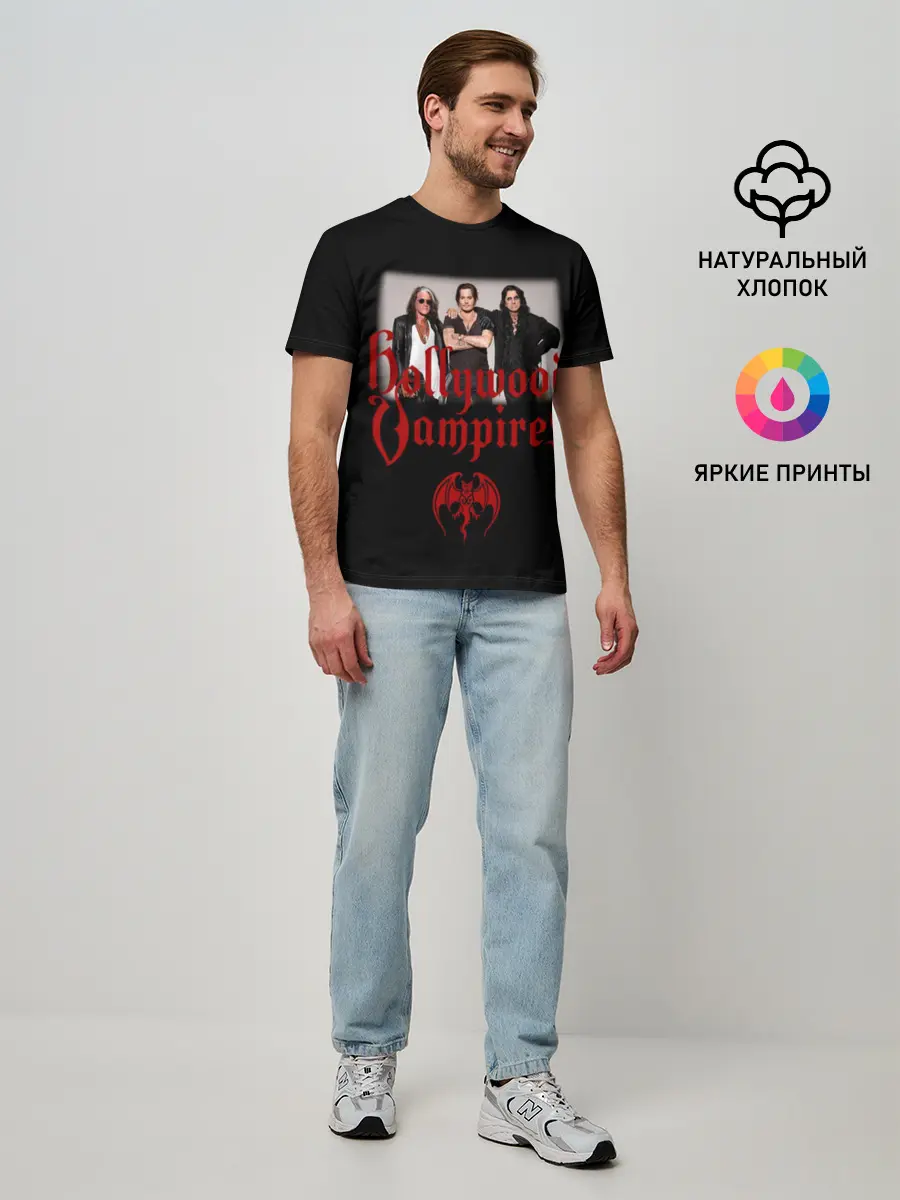 Мужская базовая футболка / Hollywood Vampires