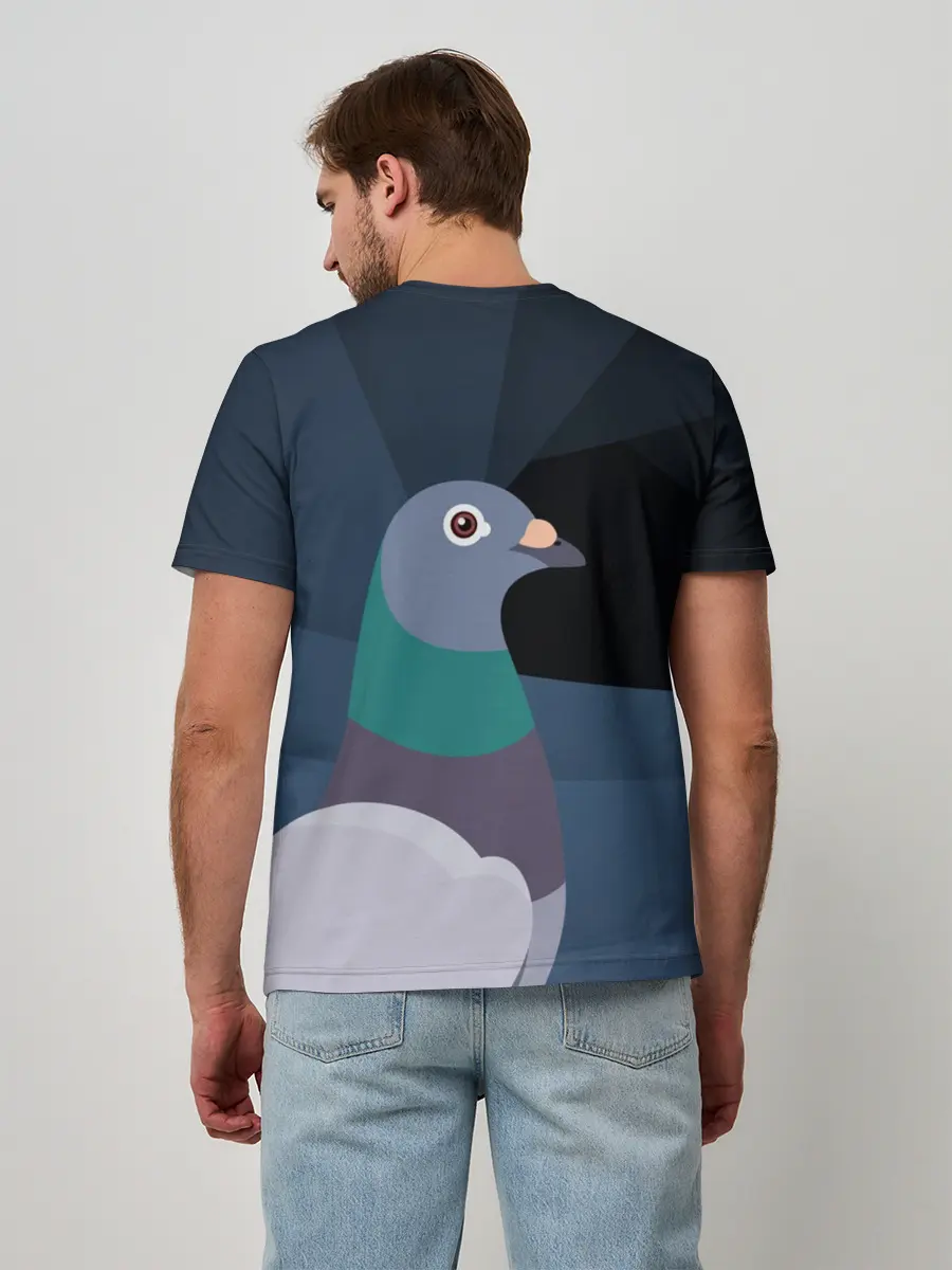 Мужская базовая футболка / Голубь Наташа